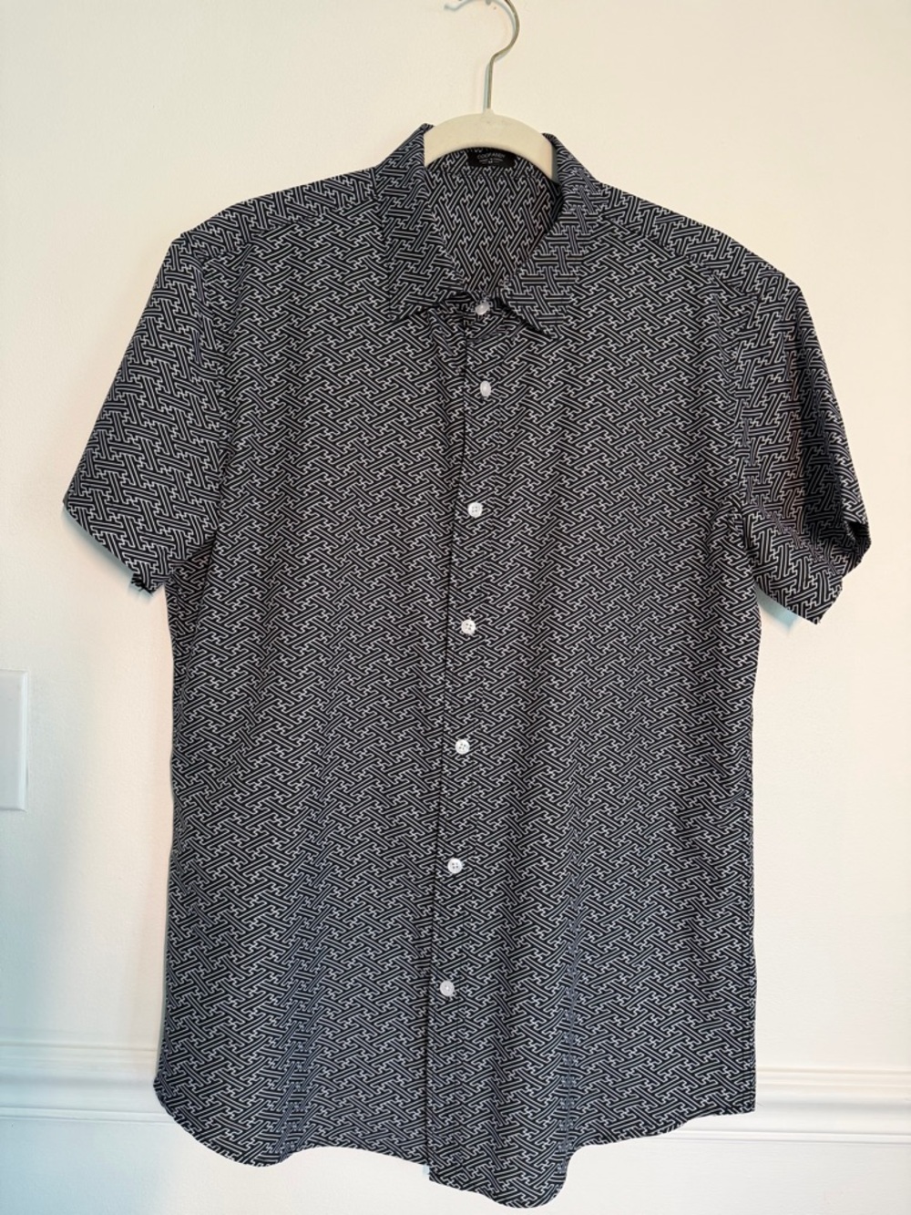 Coofandy Men’s Short Sleeve Casual Button-Down Shirt - size M